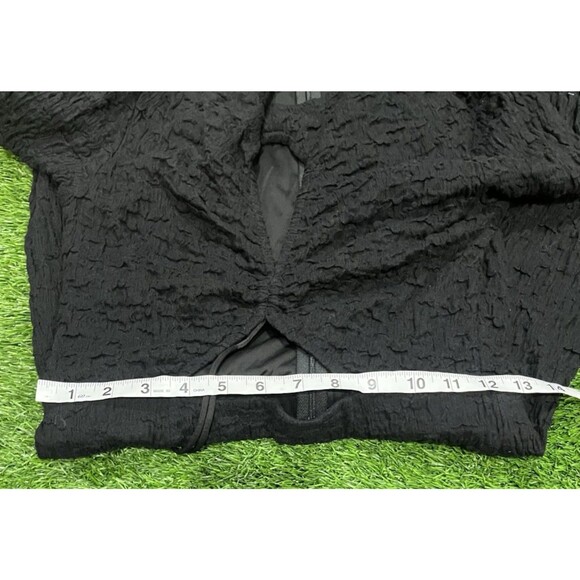 SABINA MUSAYEV Black Crinkly Cut-Out Agnes Mini Dress SZ 12 - Picture 11 of 11